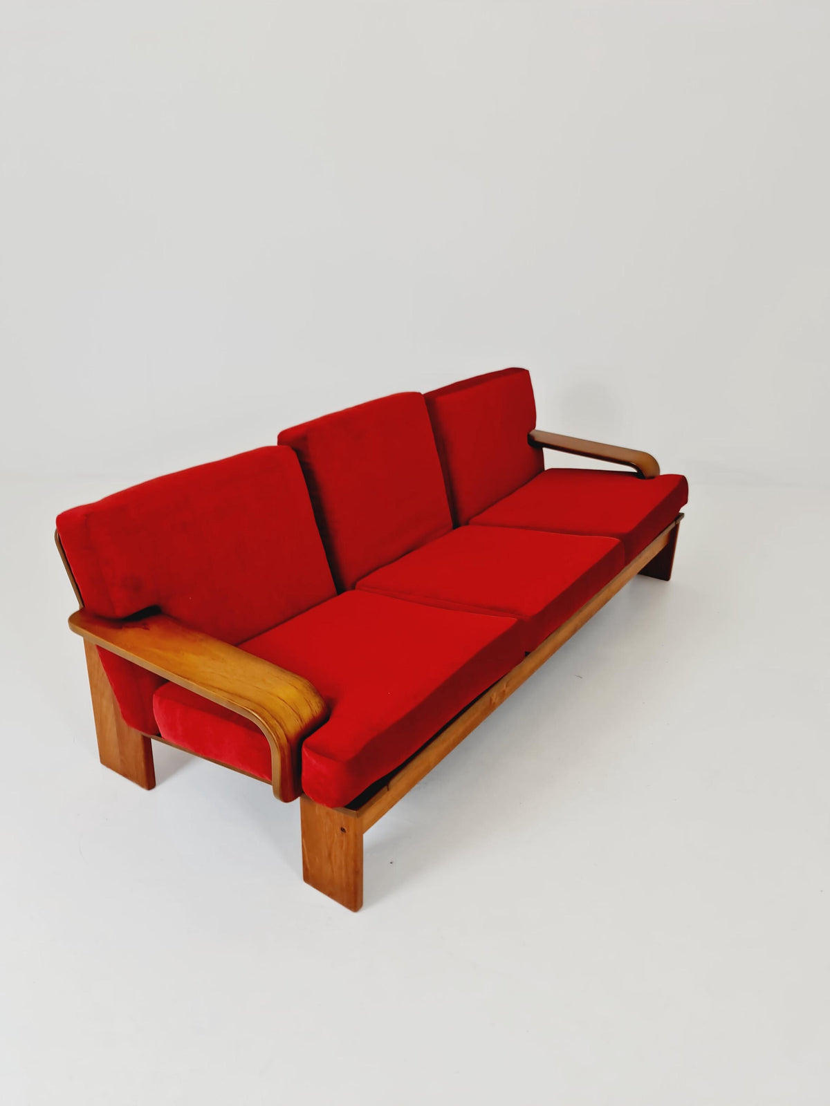 Rare Mid-Century Dansih Modern Teak Sofa 1970s – Newly Upholstered