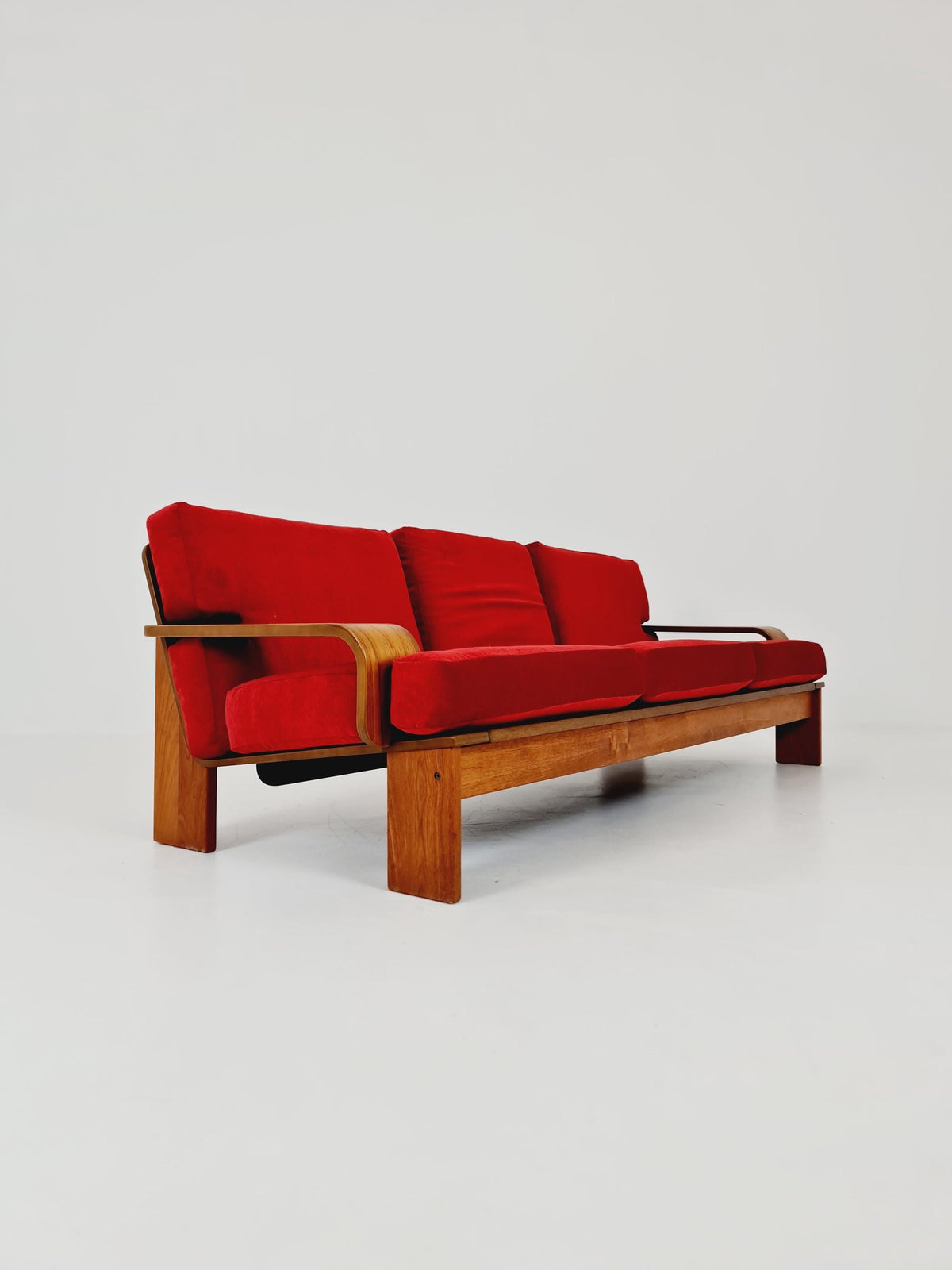 Rare Mid-Century Dansih Modern Teak Sofa 1970s – Newly Upholstered
