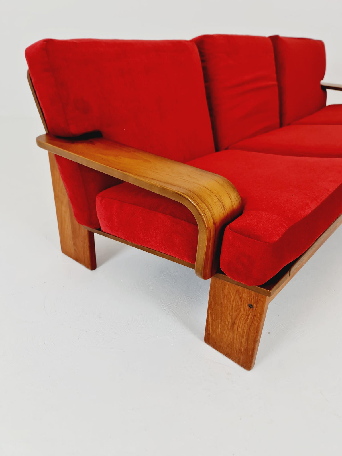 Rare Mid-Century Dansih Modern Teak Sofa 1970s – Newly Upholstered