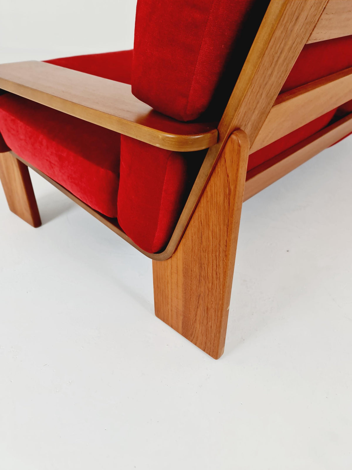 Rare Mid-Century Dansih Modern Teak Sofa 1970s – Newly Upholstered