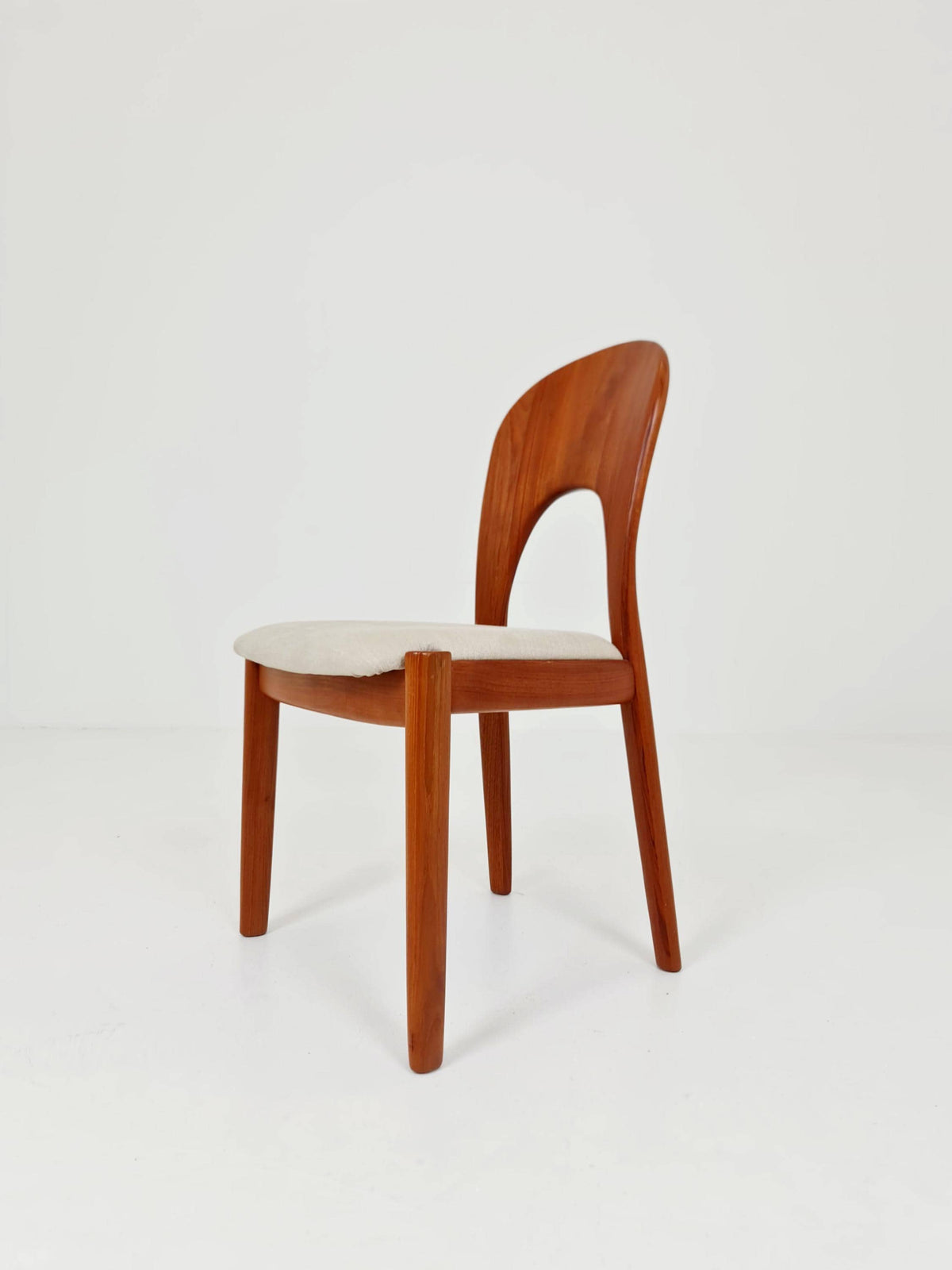 Vintage Danish solid teak dining chair by Niels Koefoed for Koefoed Hornslet , 1960s,