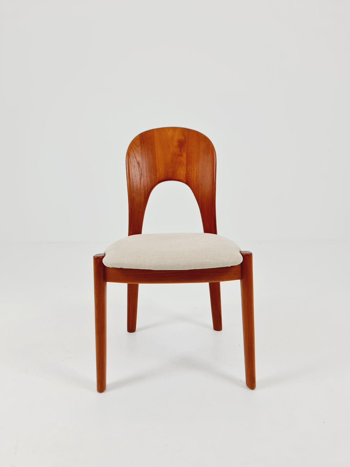 Vintage Danish solid teak dining chair by Niels Koefoed for Koefoed Hornslet , 1960s,