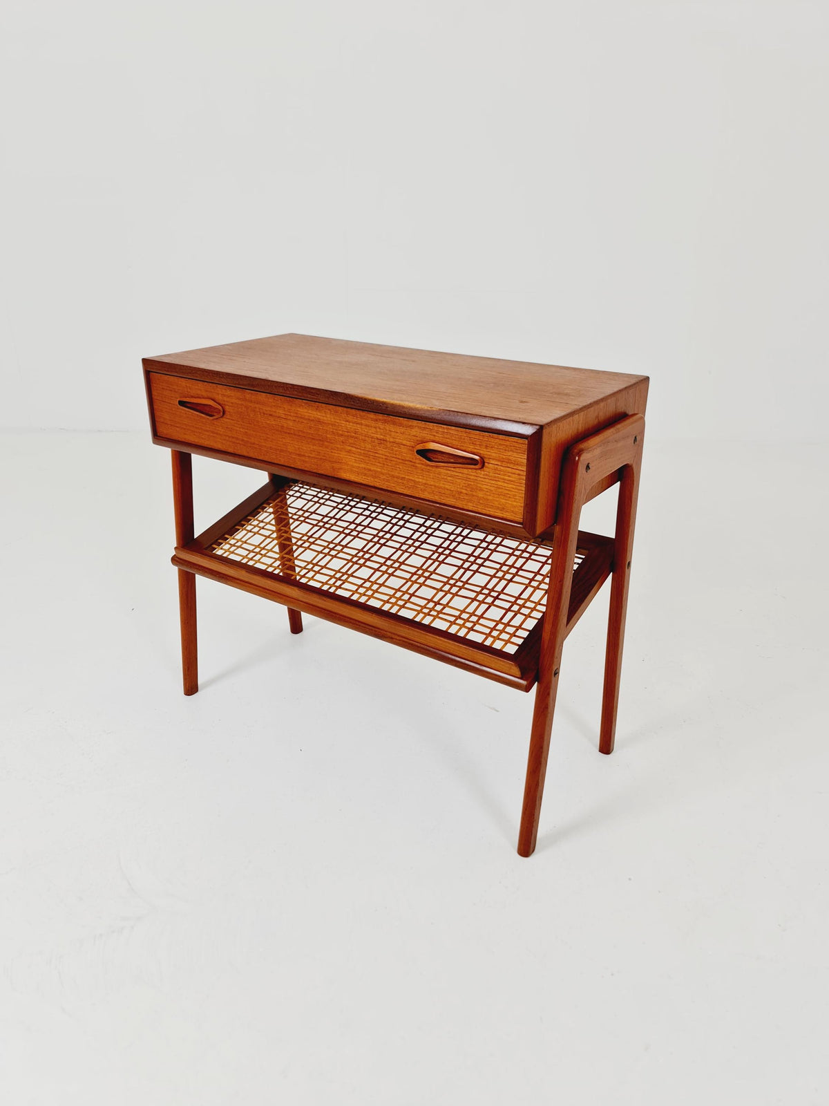 Midcentury danish Teak Vintage Side table/Nightstand By Ronde 1960s