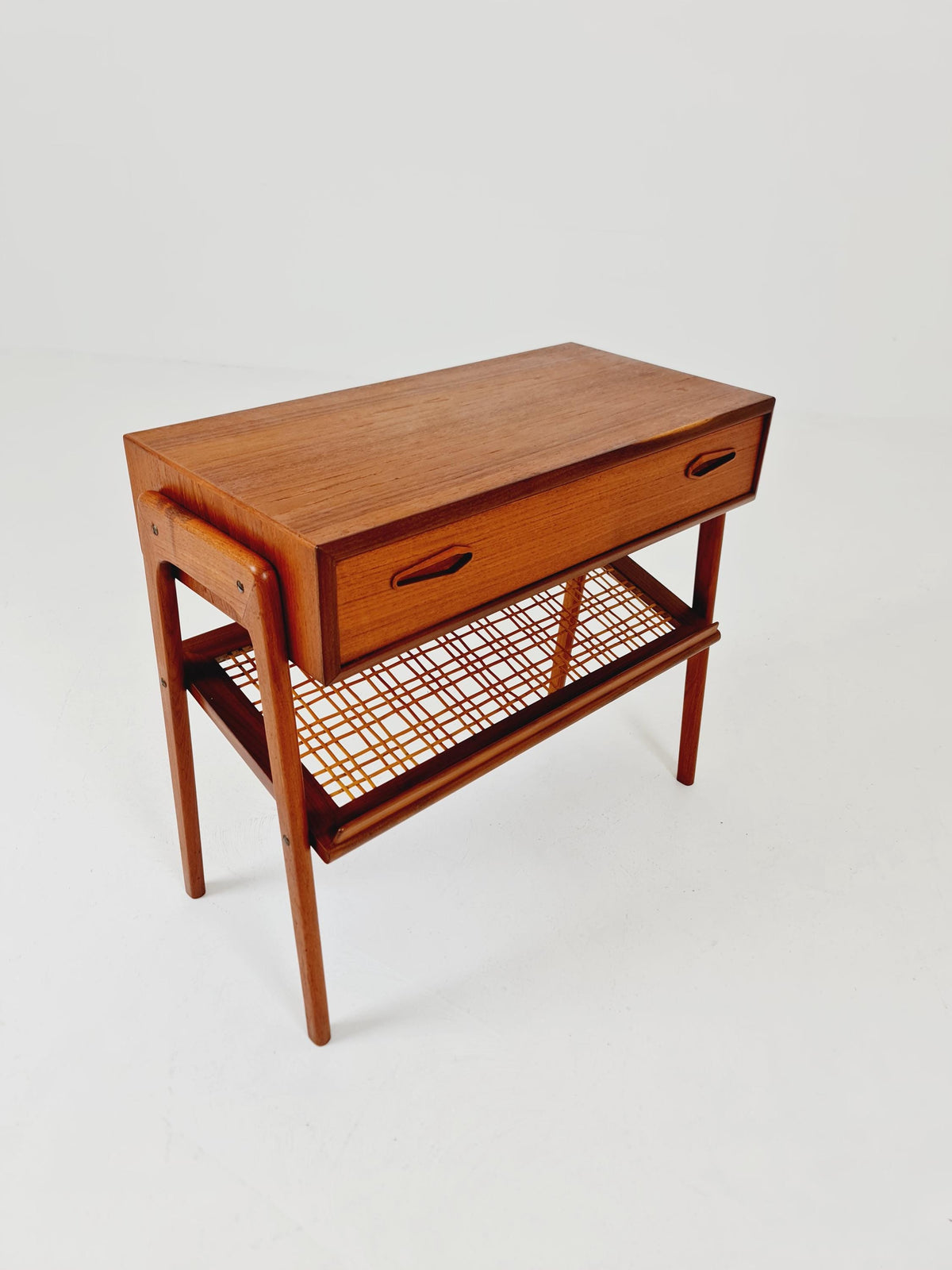 Midcentury danish Teak Vintage Side table/Nightstand By Ronde 1960s