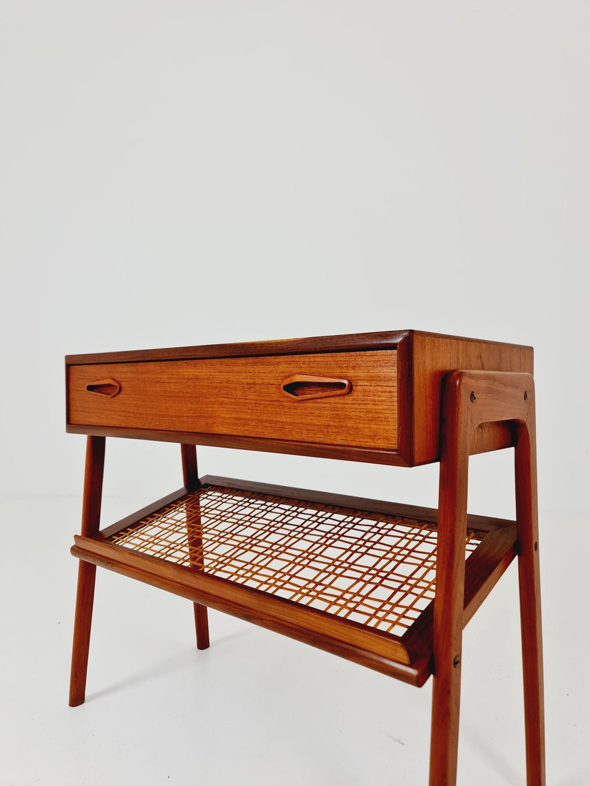 Midcentury danish Teak Vintage Side table/Nightstand By Ronde 1960s