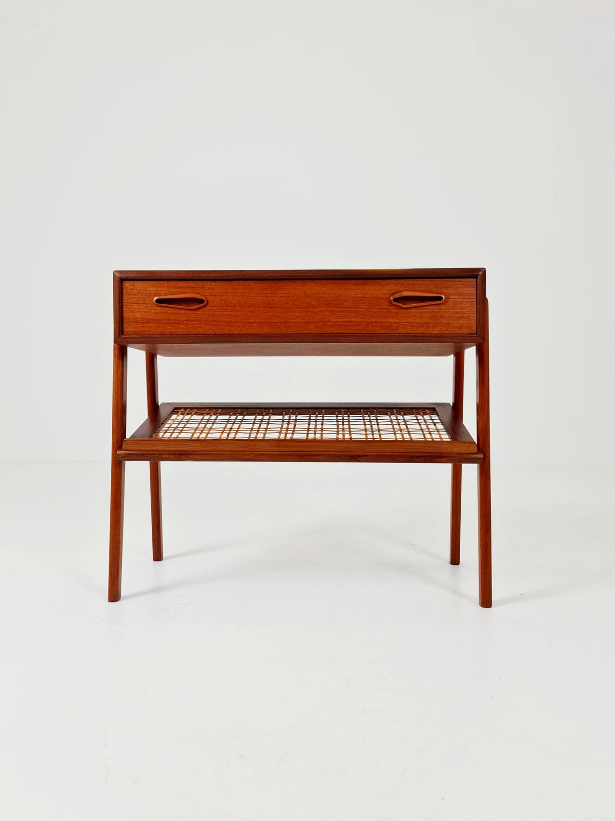 Midcentury danish Teak Vintage Side table/Nightstand By Ronde 1960s