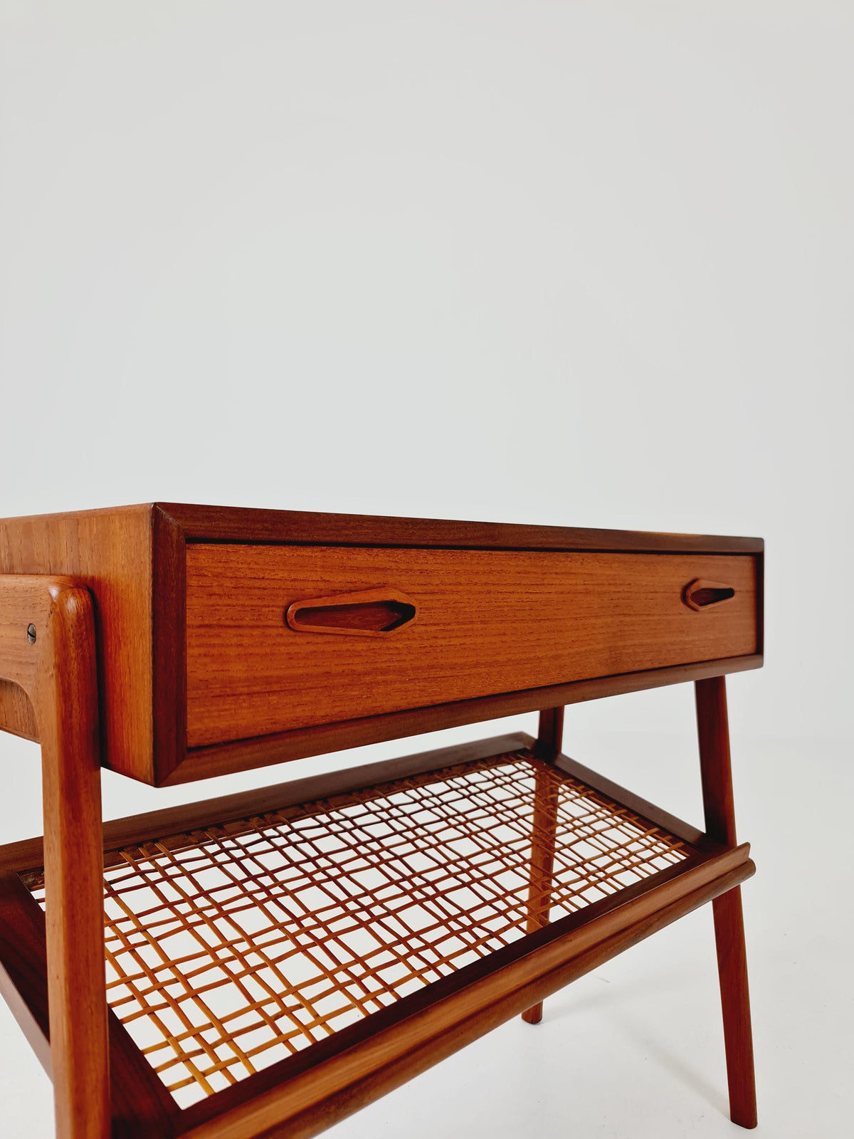 Midcentury danish Teak Vintage Side table/Nightstand By Ronde 1960s