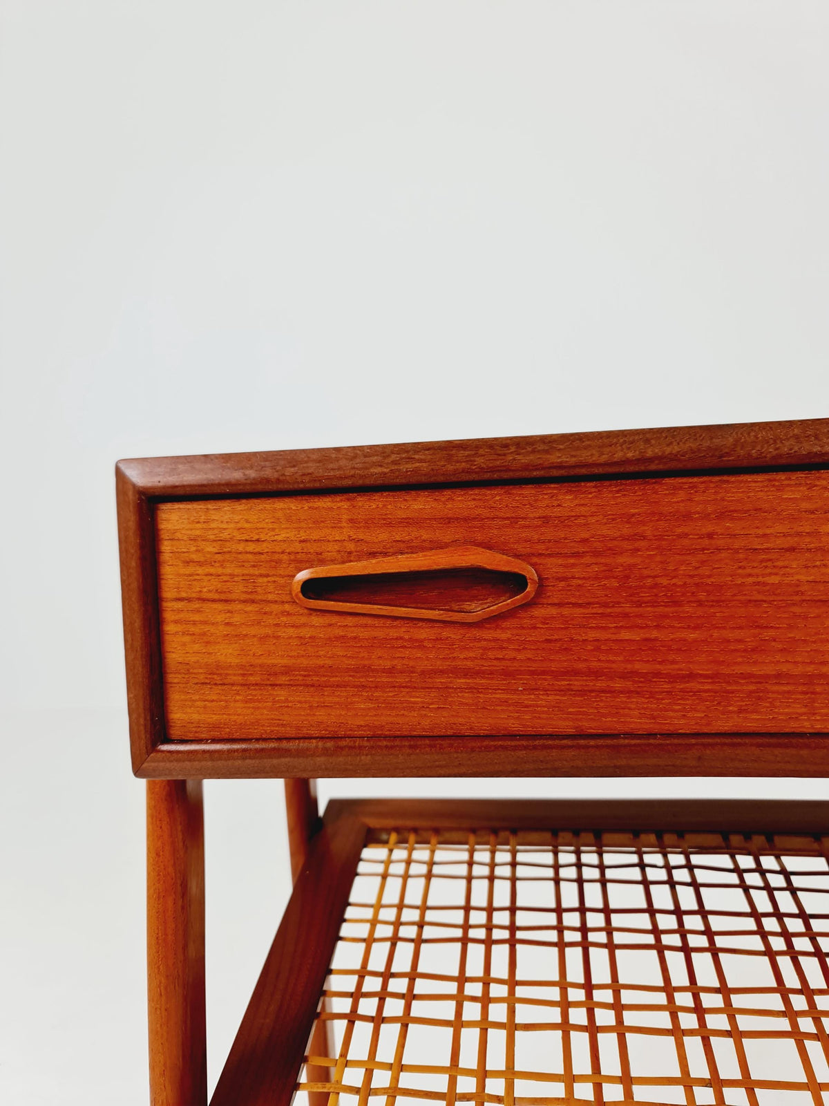 Midcentury danish Teak Vintage Side table/Nightstand By Ronde 1960s