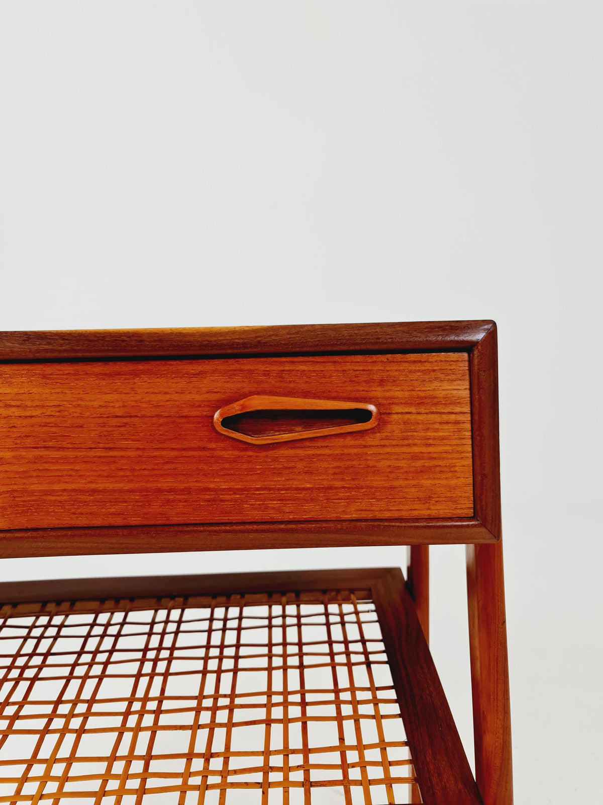 Midcentury danish Teak Vintage Side table/Nightstand By Ronde 1960s