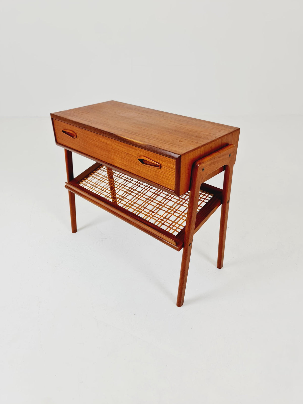 Midcentury danish Teak Vintage Side table/Nightstand By Ronde 1960s