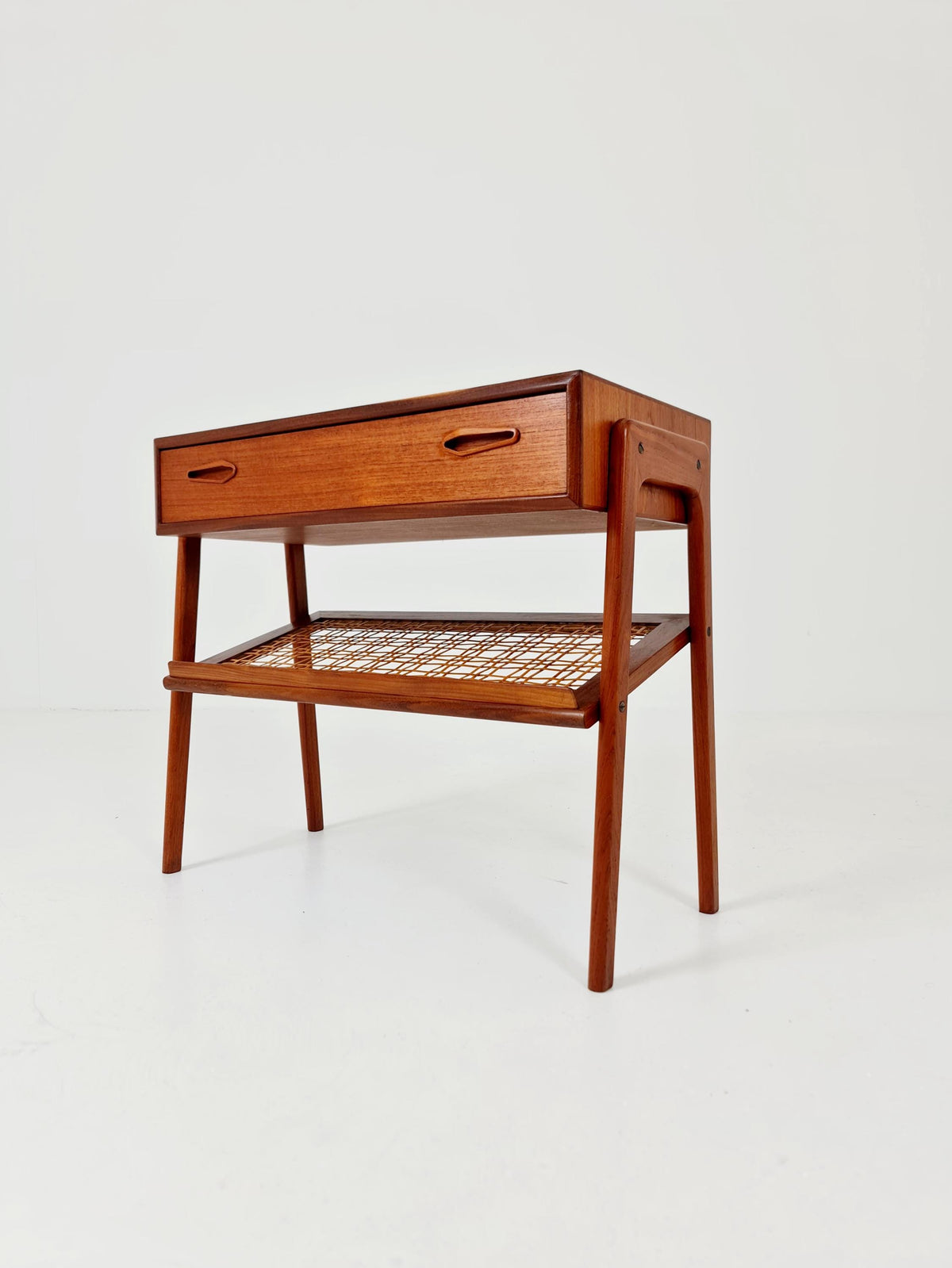Midcentury danish Teak Vintage Side table/Nightstand By Ronde 1960s