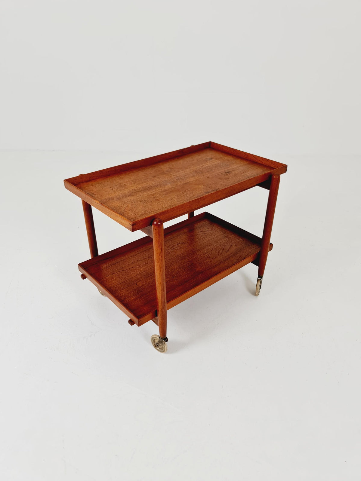 Vintage mid century danish trolley in solid Teak / bar cart By Poul Hundevad , 1960s