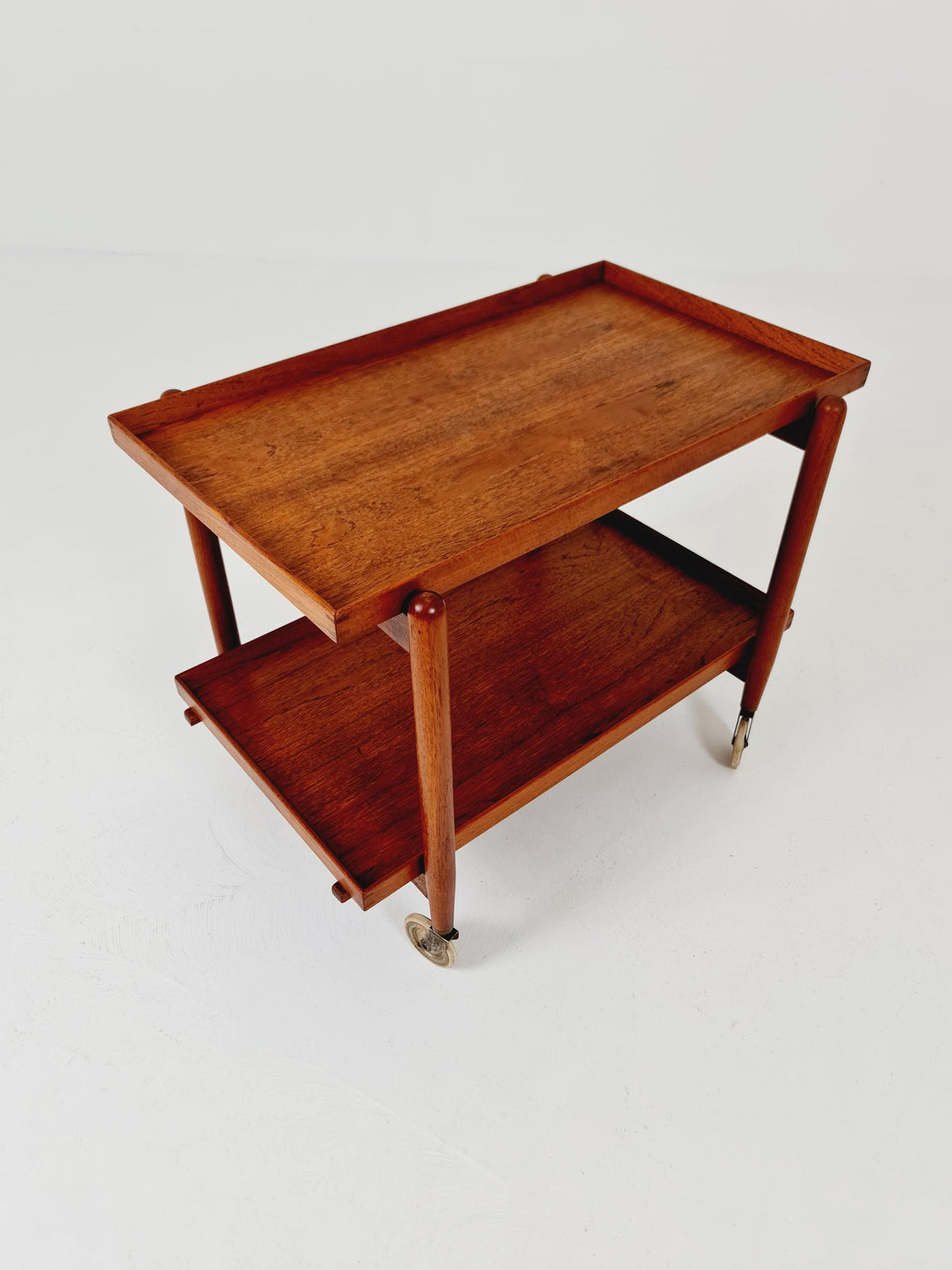 Vintage mid century danish trolley in solid Teak / bar cart By Poul Hundevad , 1960s