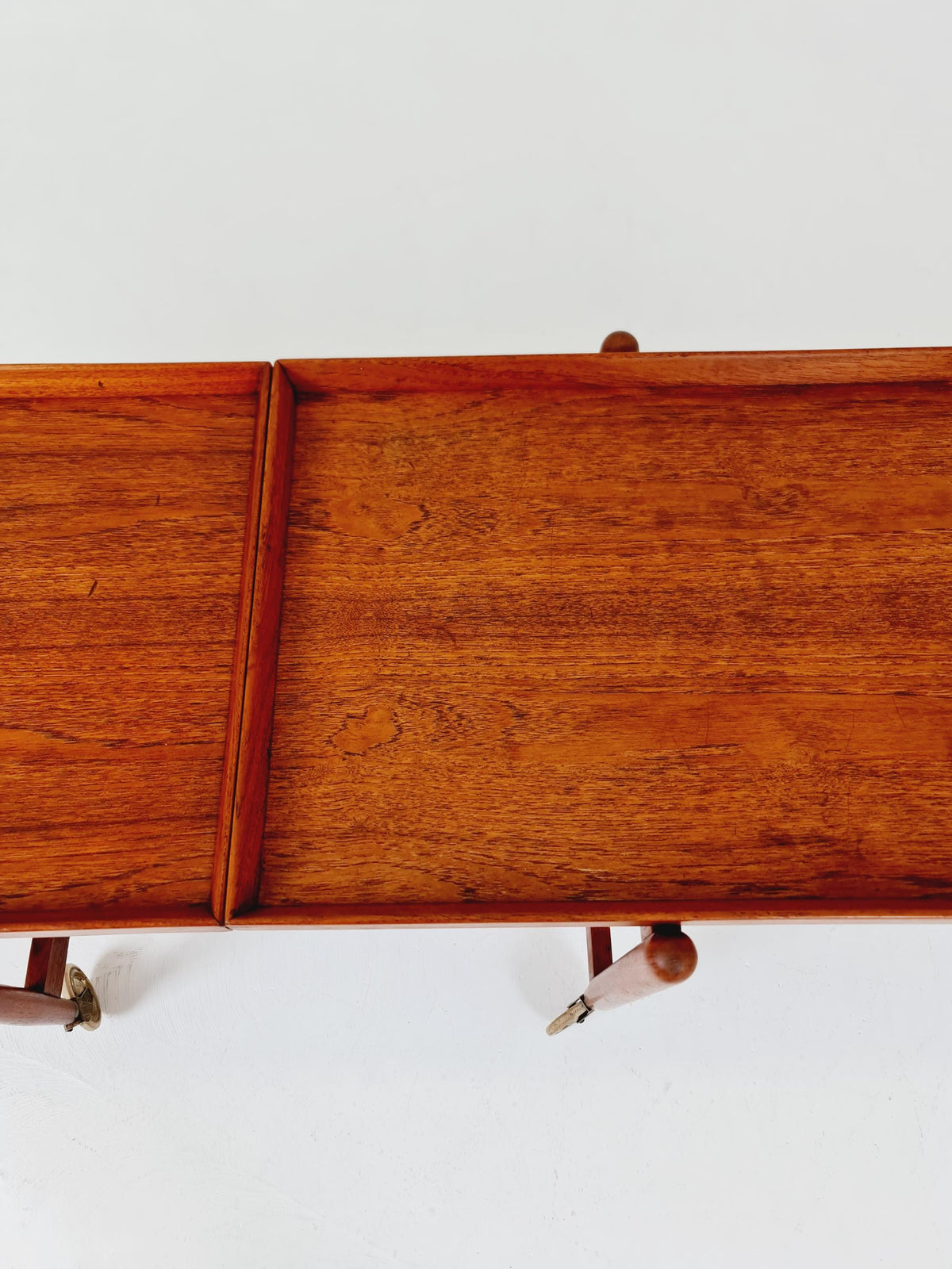 Vintage mid century danish trolley in solid Teak / bar cart By Poul Hundevad , 1960s