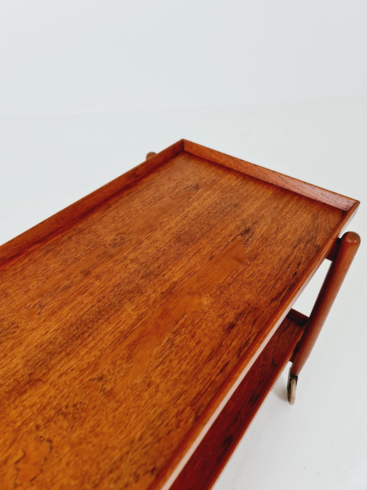 Vintage mid century danish trolley in solid Teak / bar cart By Poul Hundevad , 1960s