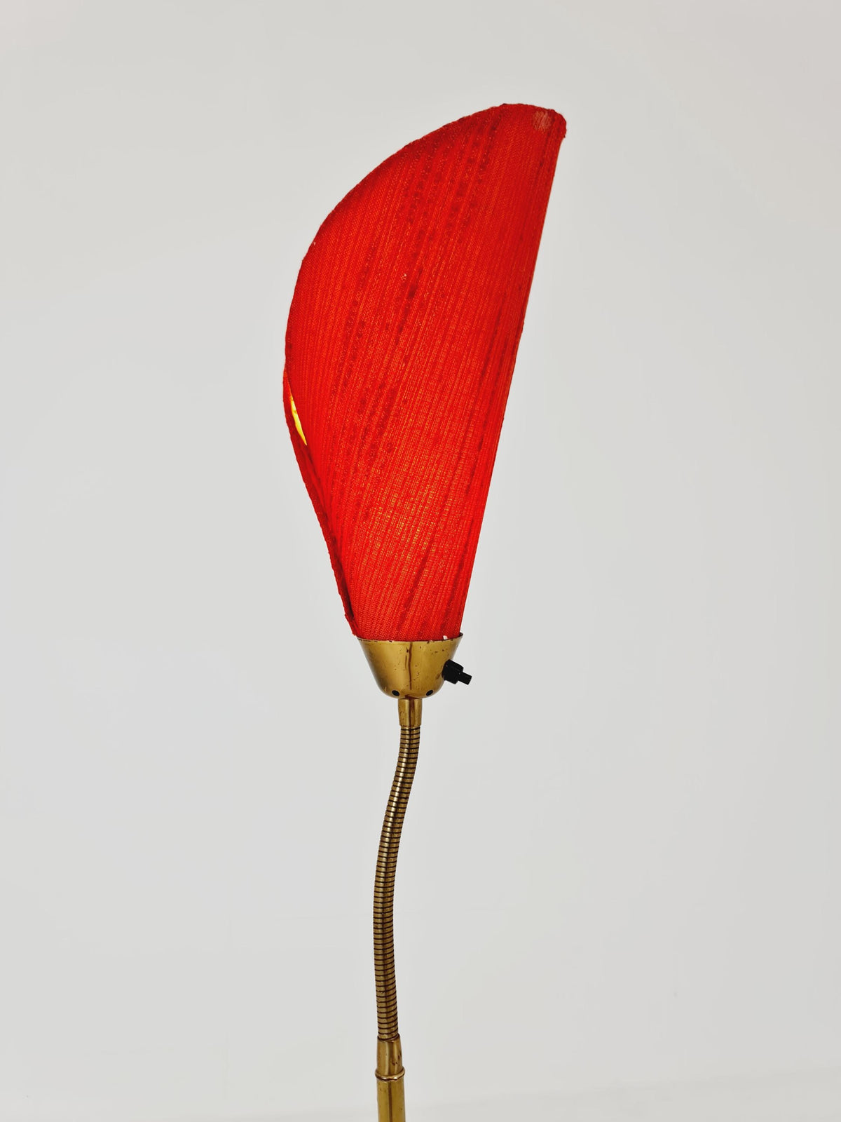 Rare Midcentury German tripod floor lamp , sidetabale Brass , 1950s