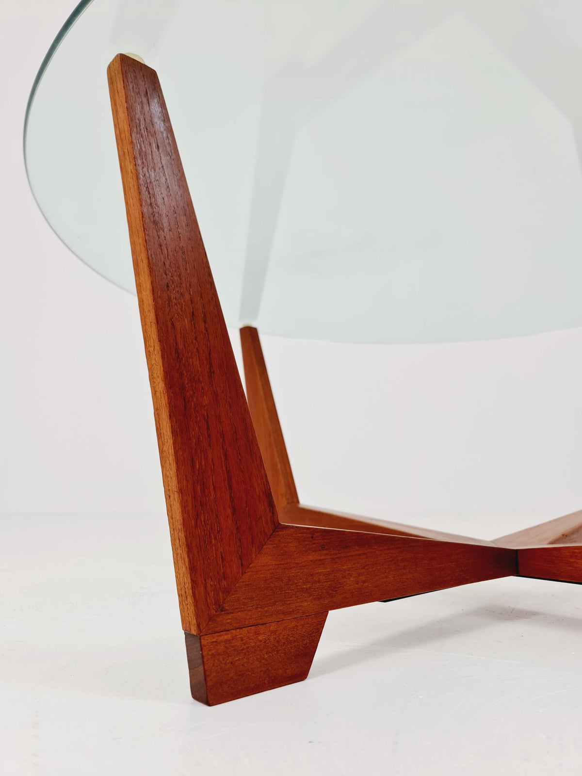 vintage teak and Glass coffe table by Wilhelm Renz 1960