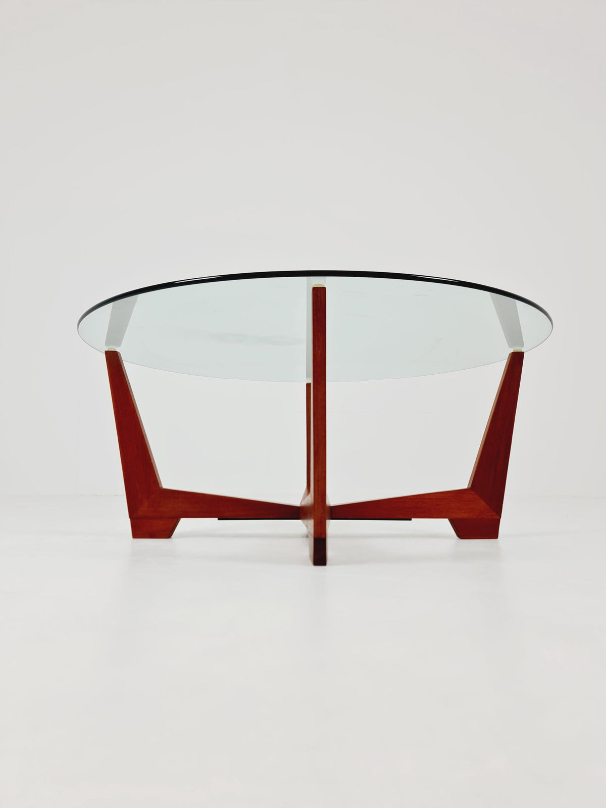 vintage teak and Glass coffe table by Wilhelm Renz 1960