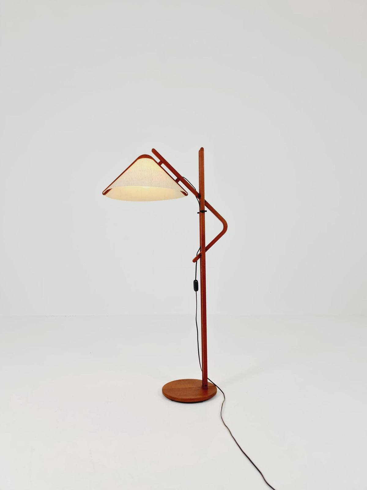 Vintage Danish Teak floor lamp by DOMUS 1970s