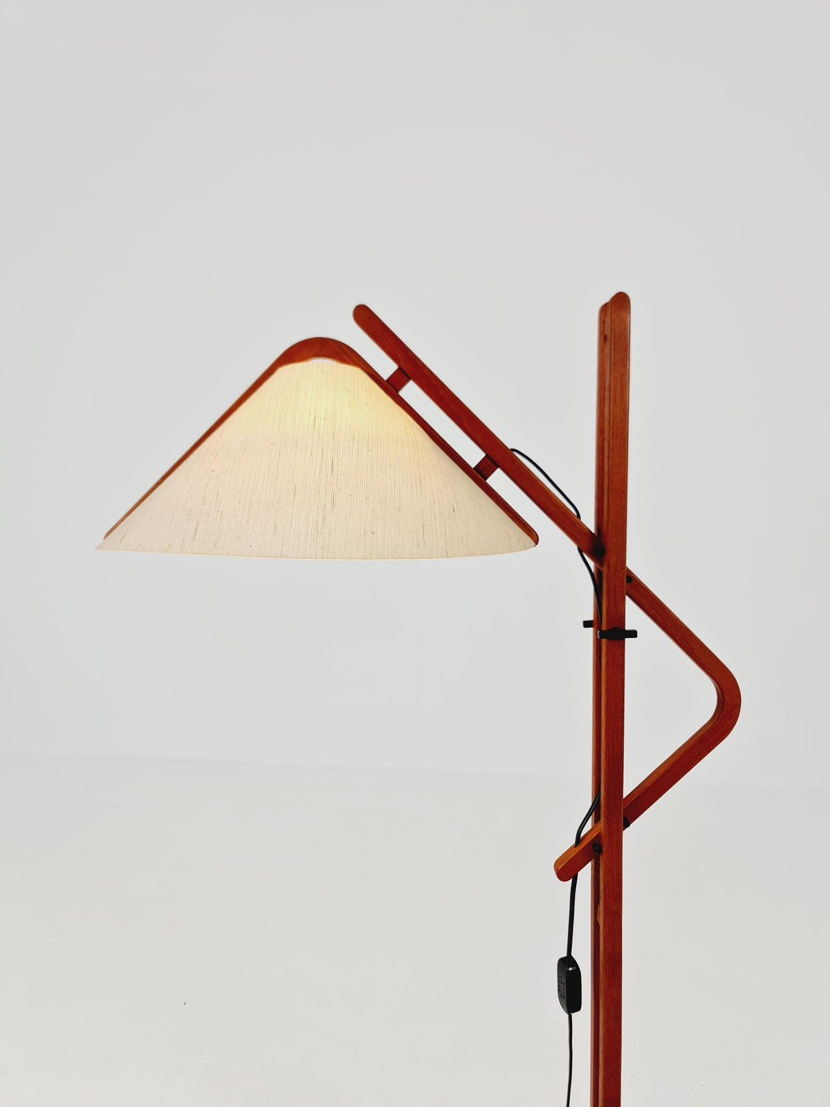 Vintage Danish Teak floor lamp by DOMUS 1970s