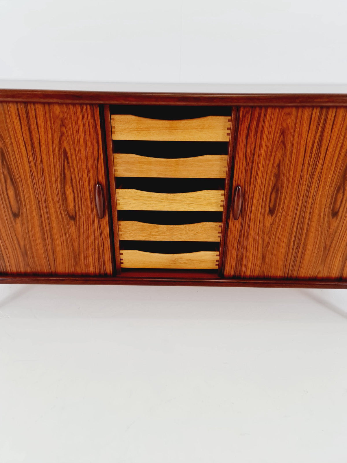 MidCentury Danish Rosewood Tambour Doors Sideboard by Dyrlund ,1960s