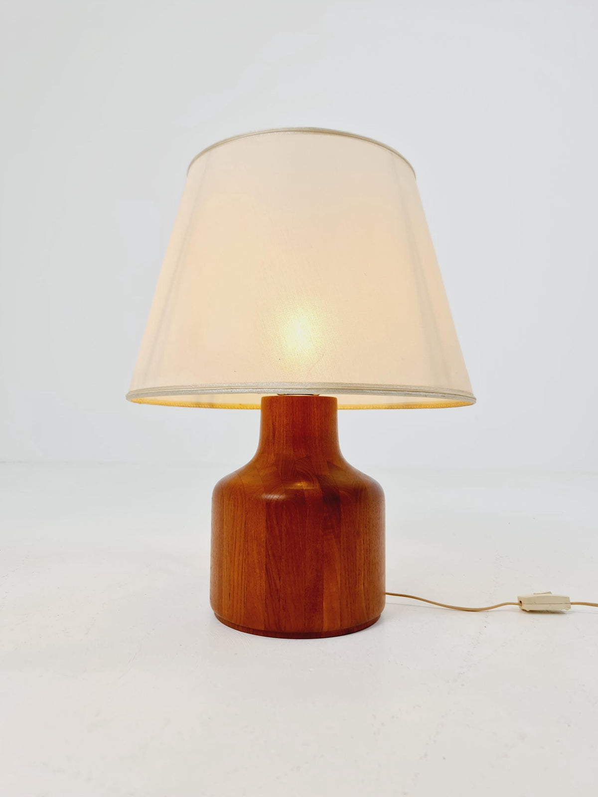 Mid century solid teak table lamp by Kirk copenhagen , 1960s