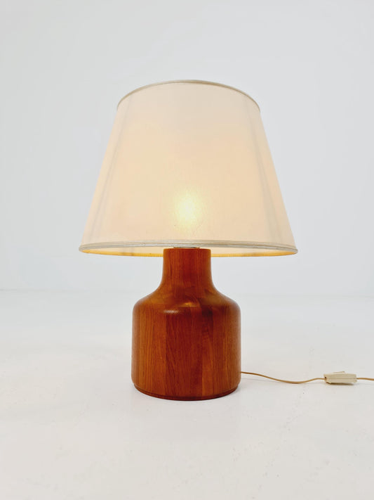 Mid century solid teak table lamp by Kirk copenhagen , 1960s