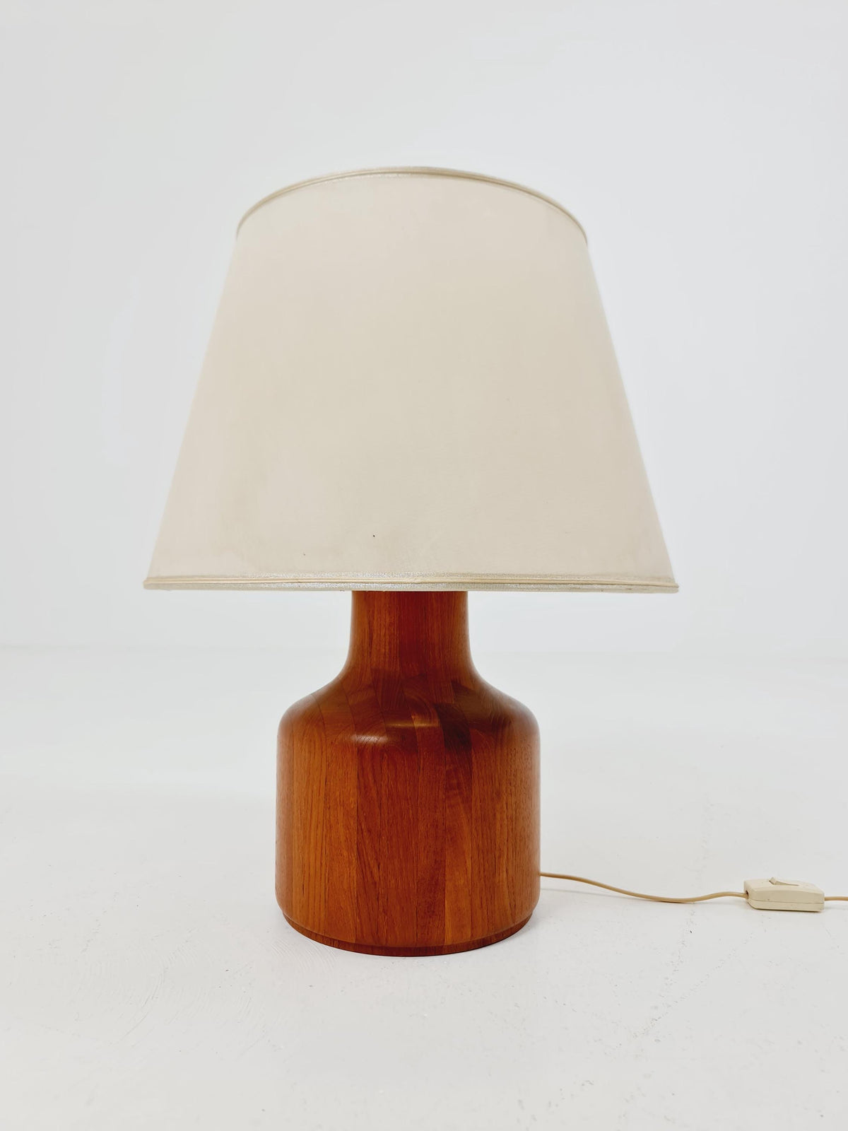 Mid century solid teak table lamp by Kirk copenhagen , 1960s