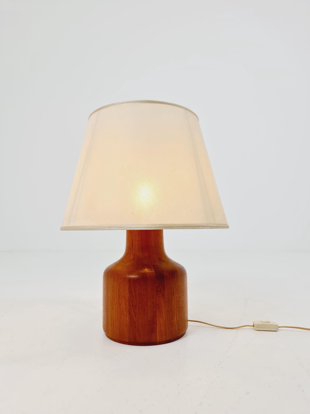 Mid century solid teak table lamp by Kirk copenhagen , 1960s