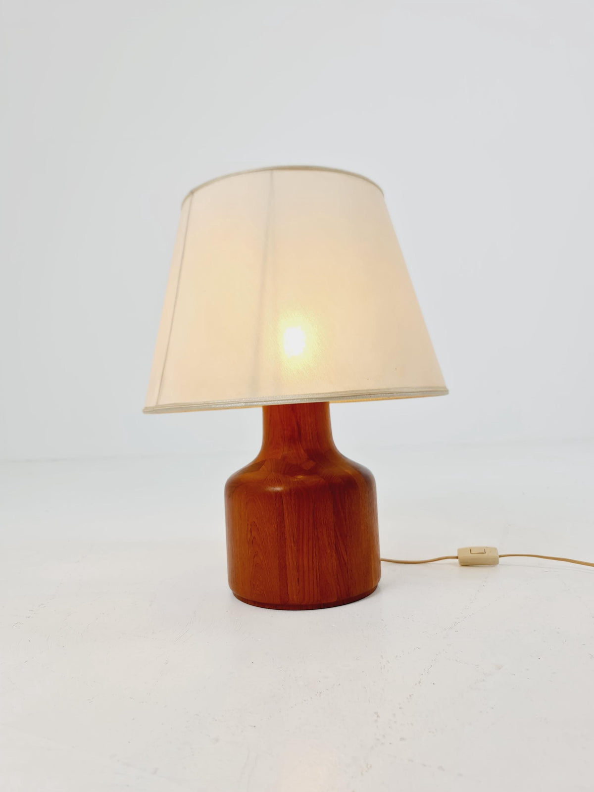 Mid century solid teak table lamp by Kirk copenhagen , 1960s