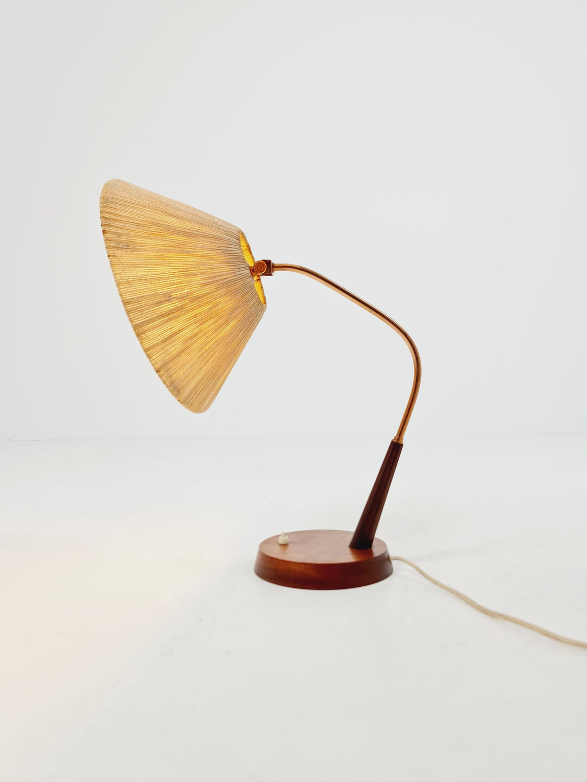 Mid century Teak and brass table lamp by Frits muller for Temde , 1960s
