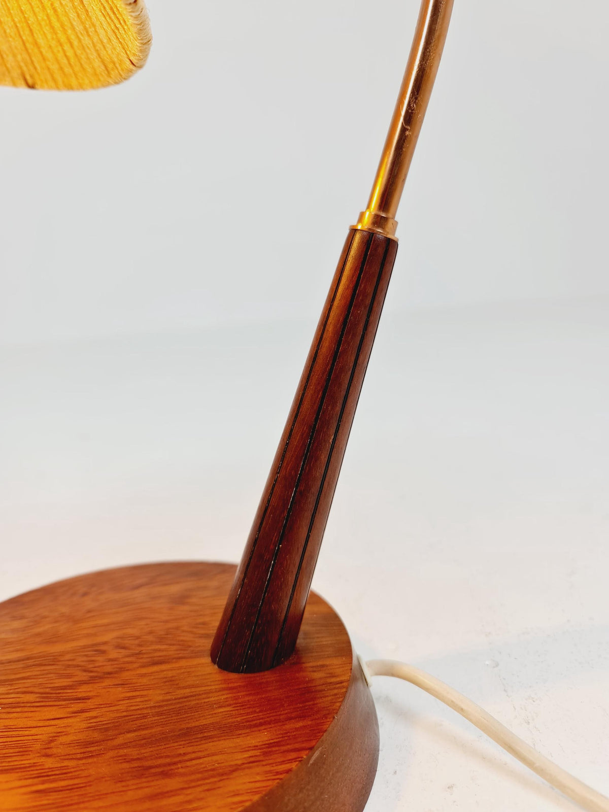 Mid century Teak and brass table lamp by Frits muller for Temde , 1960s