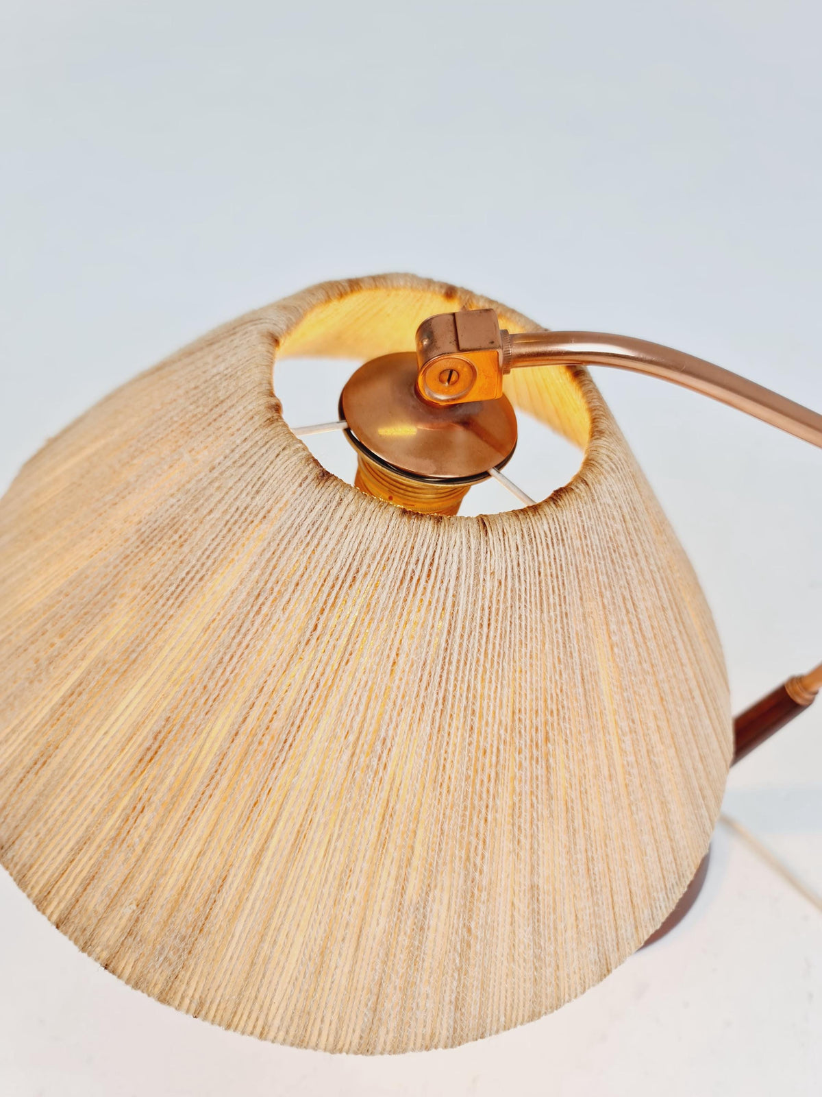 Mid century Teak and brass table lamp by Frits muller for Temde , 1960s