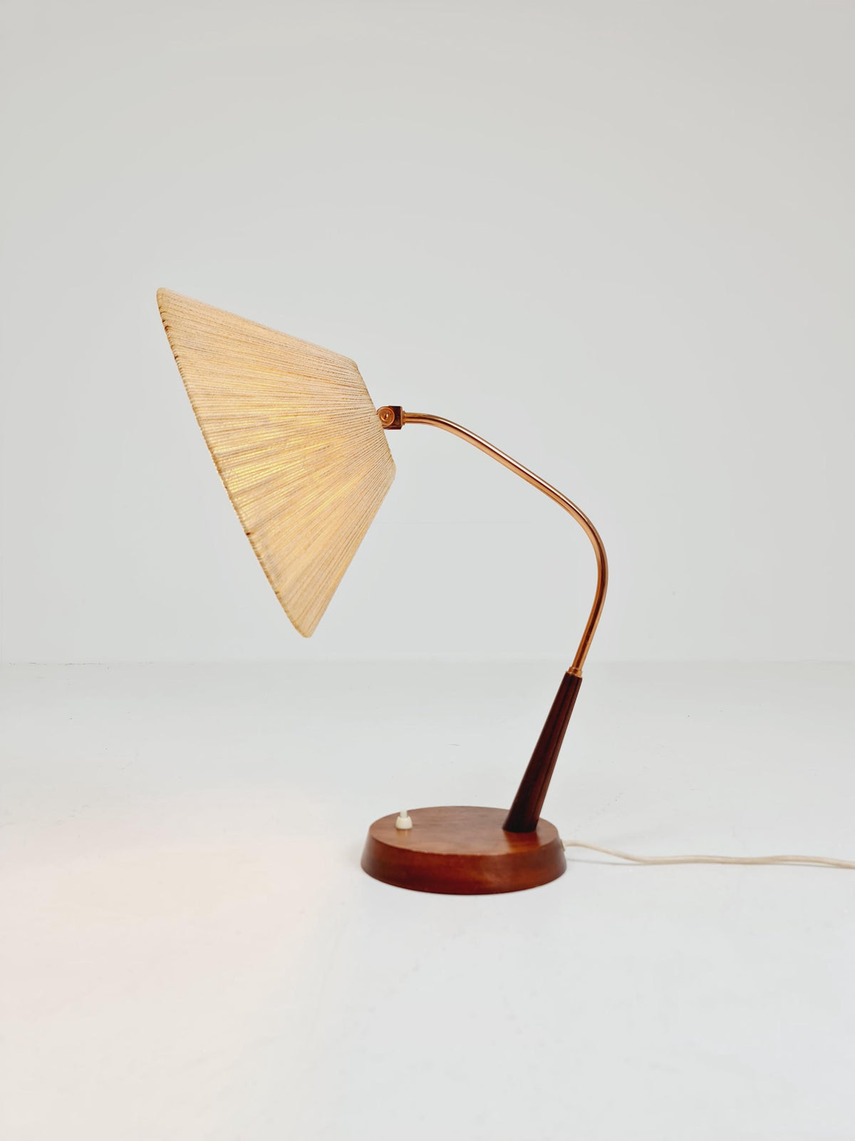 Mid century Teak and brass table lamp by Frits muller for Temde , 1960s