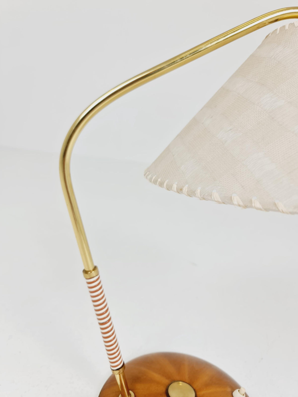 Mid century Teak and brass table lamp by Frits muller for Temde , 1960s