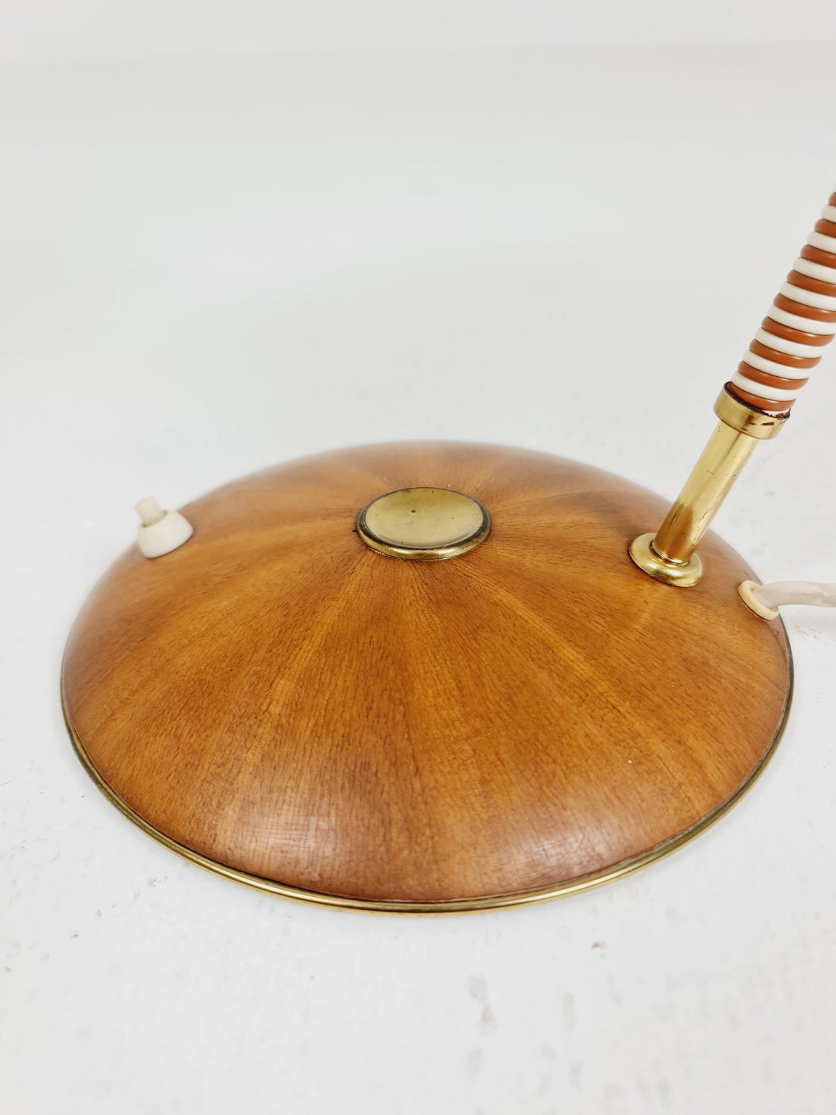 Mid century Teak and brass table lamp by Frits muller for Temde , 1960s