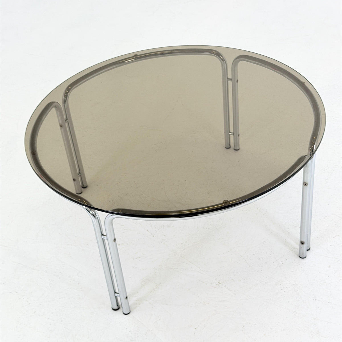 Mid-Century Italian Round Coffee Table by Gastone Rinaldi, 1970s