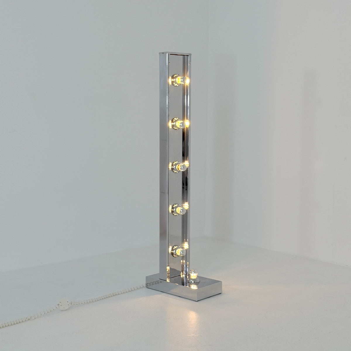 Rare Mid-Century Chrome Floor Lamp | Sputnik Space Age Lamp | Italian Design 1980s |