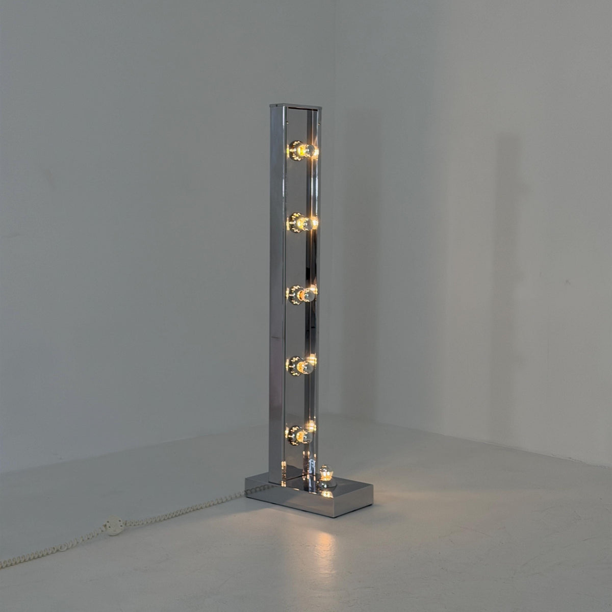 Rare Mid-Century Chrome Floor Lamp | Sputnik Space Age Lamp | Italian Design 1980s |