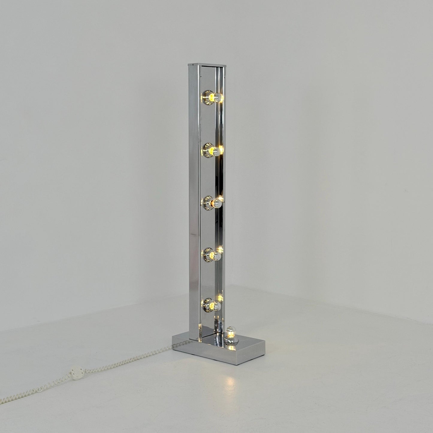 Rare Mid-Century Chrome Floor Lamp | Sputnik Space Age Lamp | Italian Design 1980s |