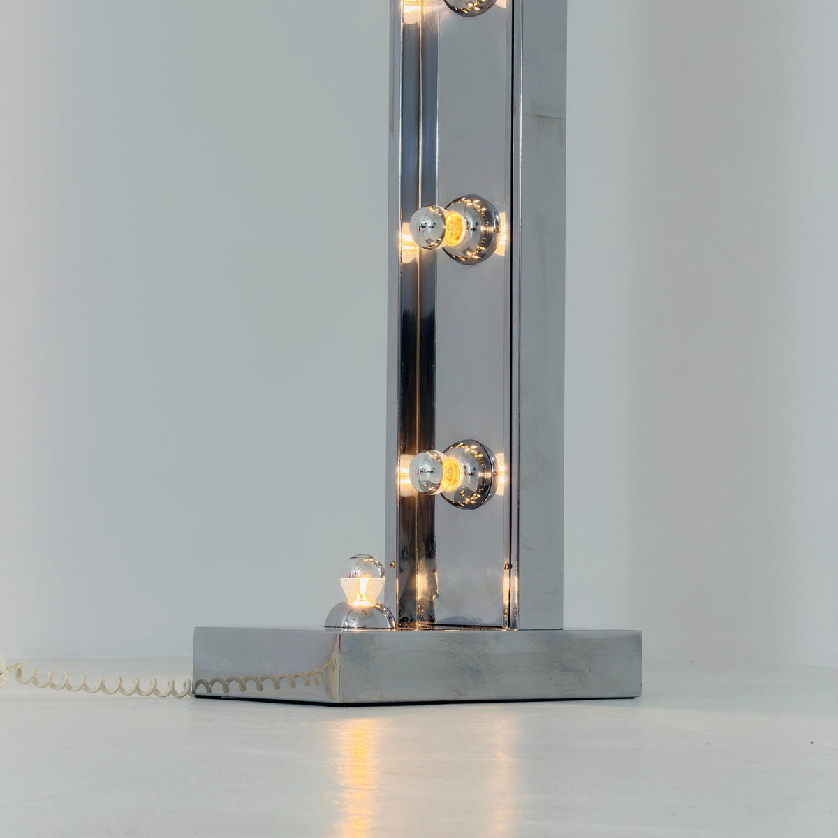 Rare Mid-Century Chrome Floor Lamp | Sputnik Space Age Lamp | Italian Design 1980s |