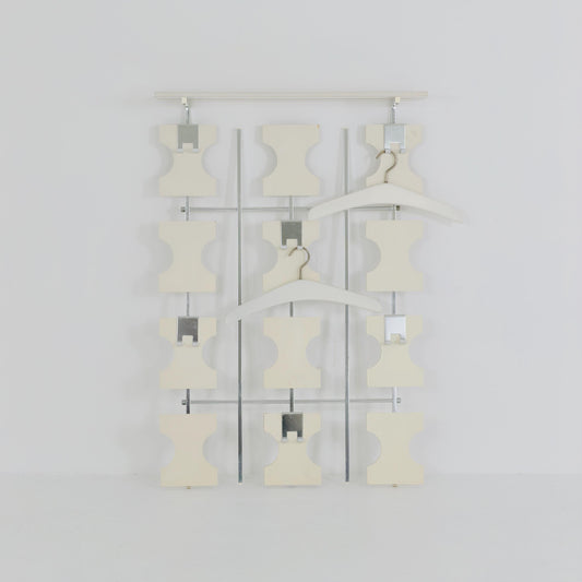 Rare Mid Century Wall Mounted Coat Rack | Modular German Design | 1970s Germany