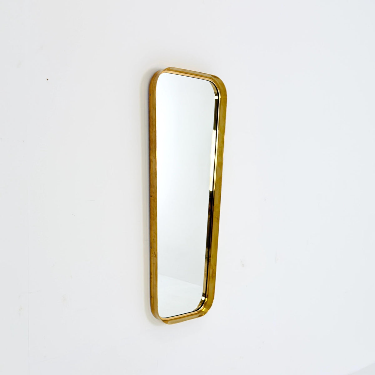 Rare large Mid Century Brass Mirror | by Moderna Charleroi | Belgium 1960s