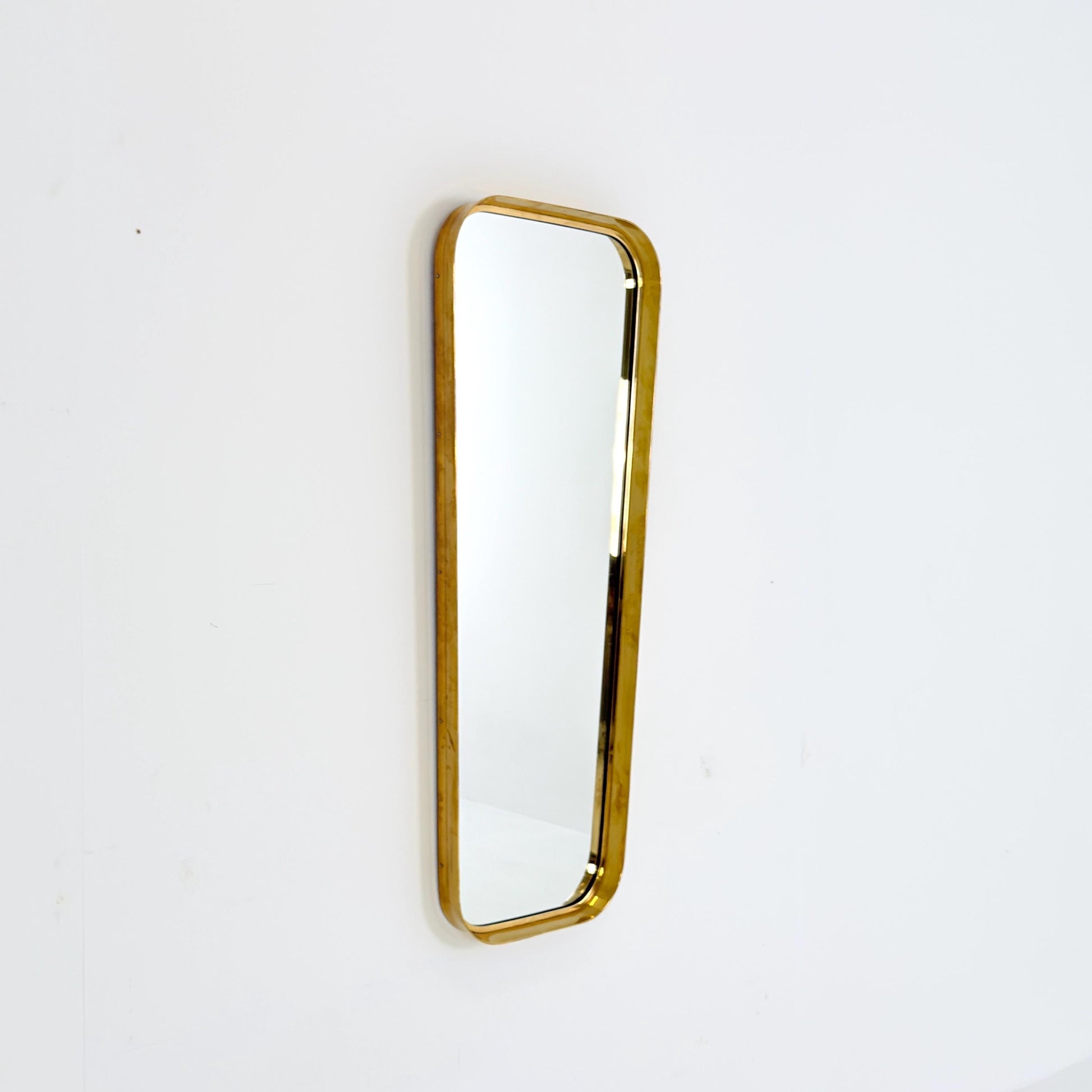 Rare large Mid Century Brass Mirror | by Moderna Charleroi | Belgium 1960s