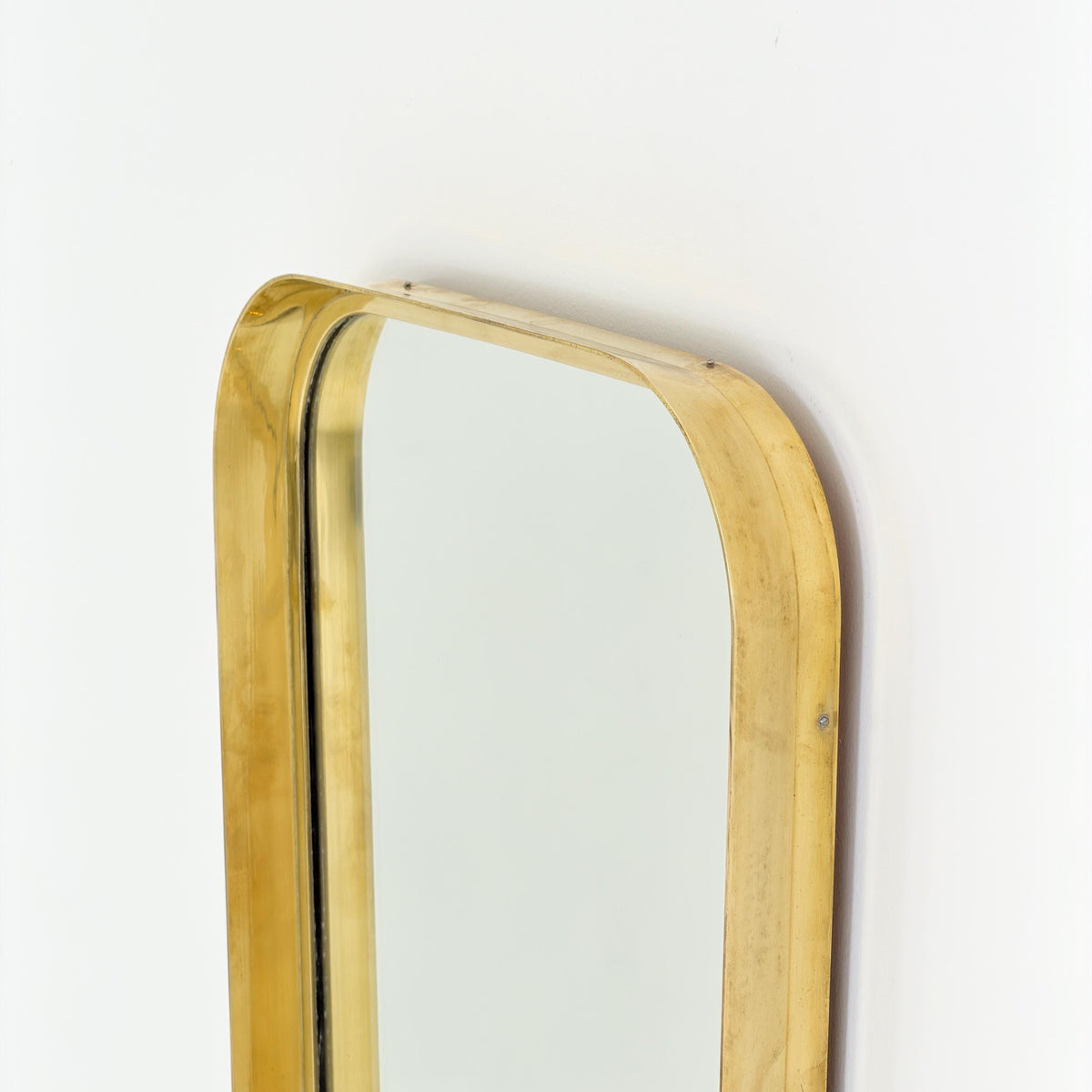 Rare large Mid Century Brass Mirror | by Moderna Charleroi | Belgium 1960s