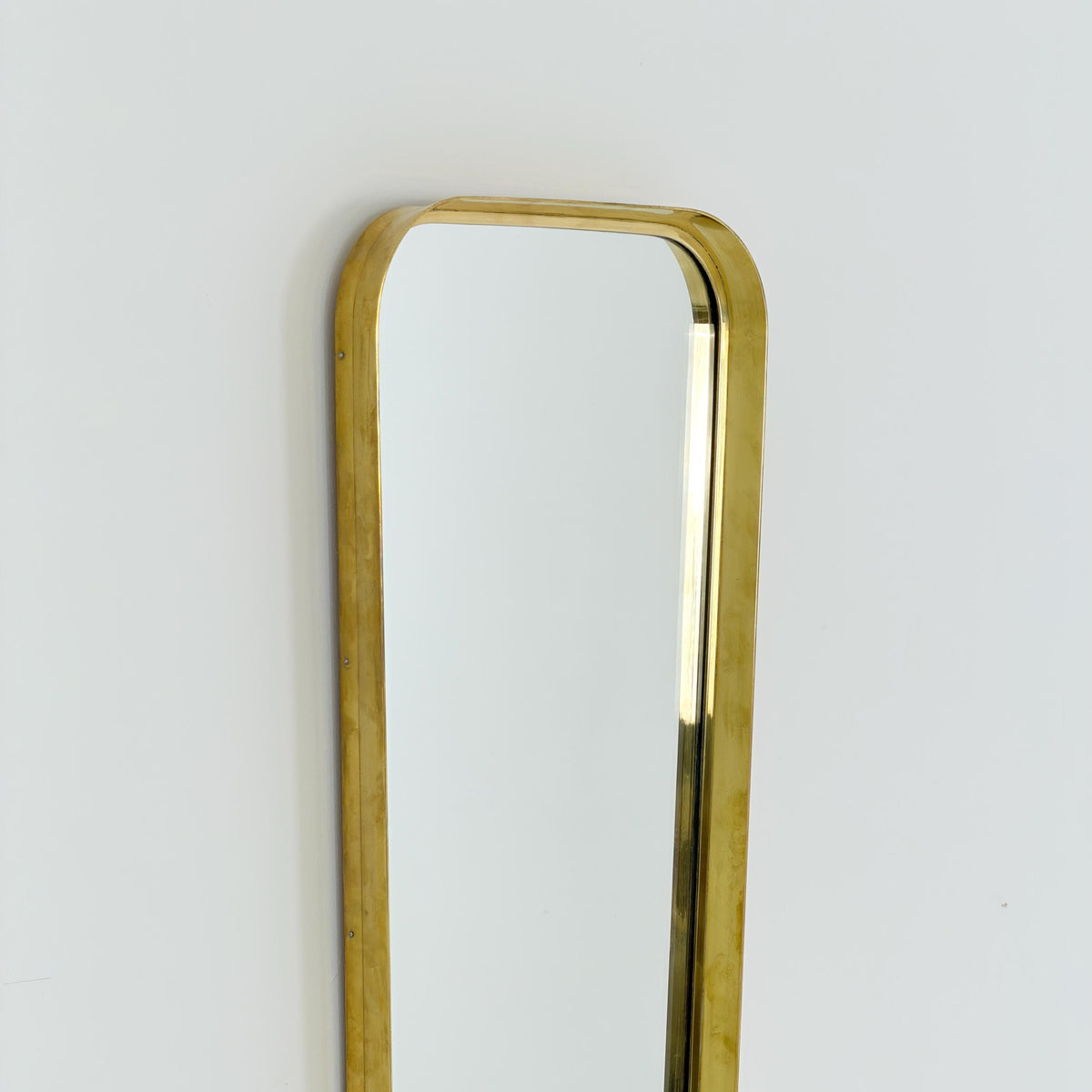 Rare large Mid Century Brass Mirror | by Moderna Charleroi | Belgium 1960s