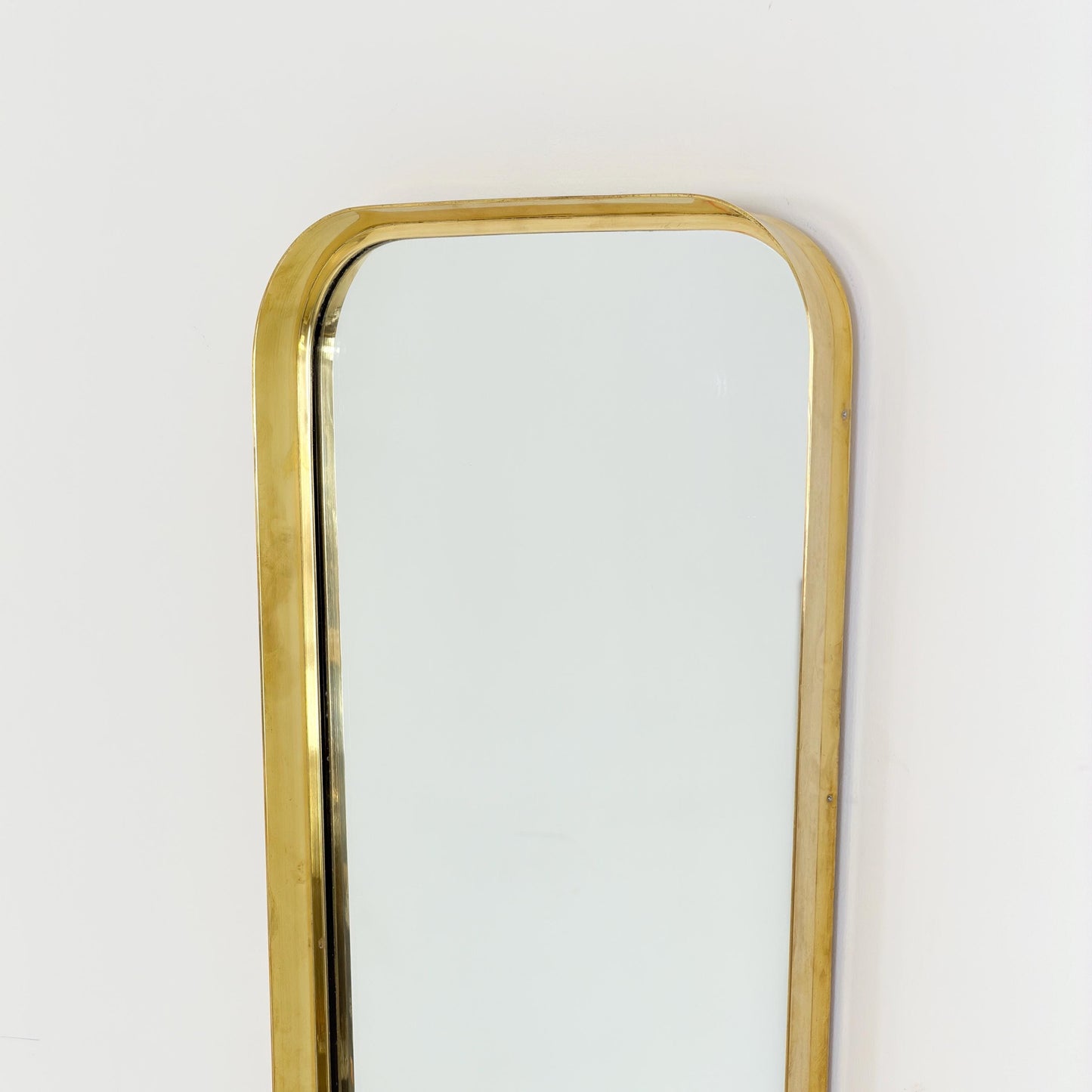 Rare large Mid Century Brass Mirror | by Moderna Charleroi | Belgium 1960s