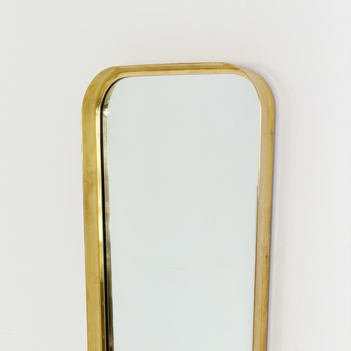 Rare large Mid Century Brass Mirror | by Moderna Charleroi | Belgium 1960s