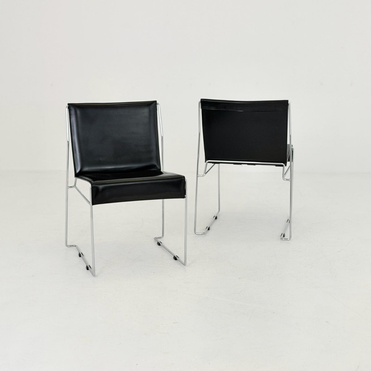 Mid century Bauhaus Chairs by Frag Milano Italy 1980s