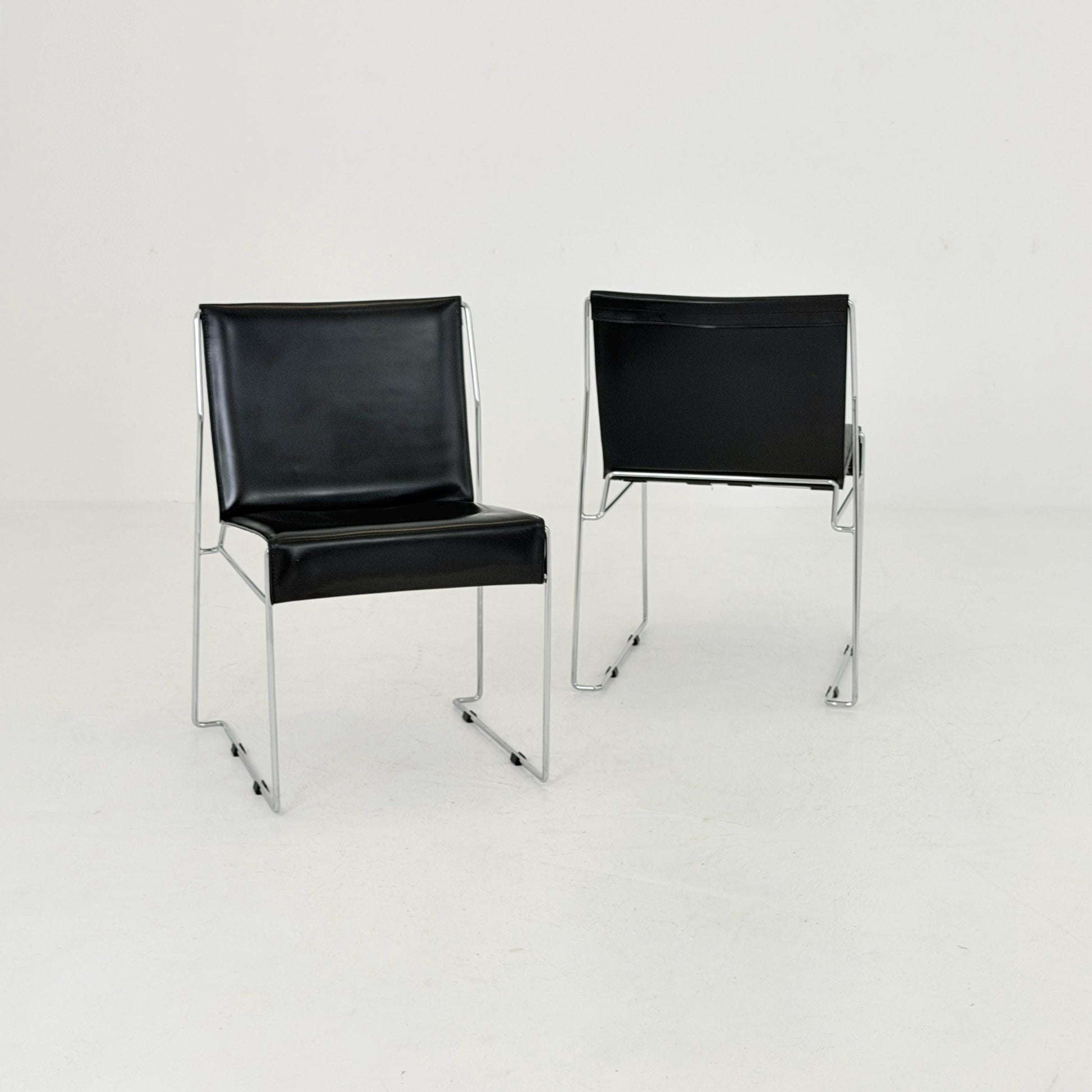 Mid century Bauhaus Chairs by Frag Milano Italy 1980s